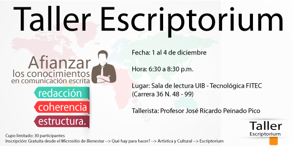 TALLER ESCRIPTORIUM - Imagen 1