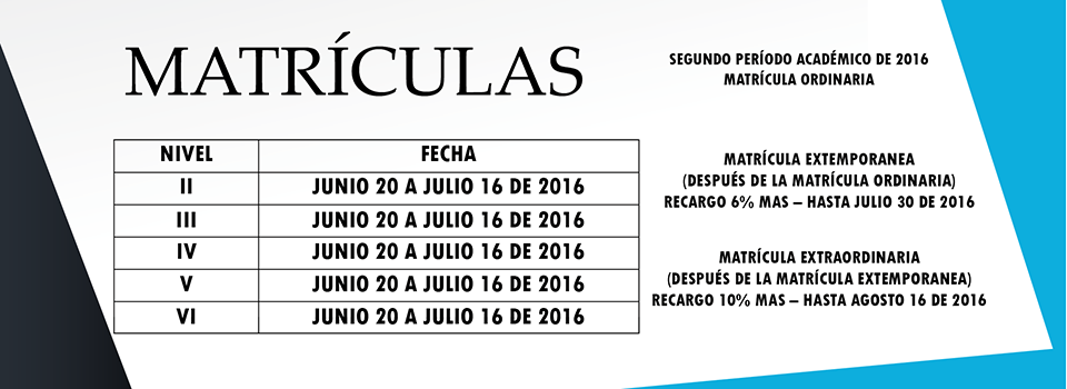 PROCESO DE MATRÍCULA 2016 - 2 - Imagen 1